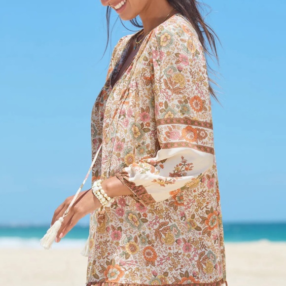 Floral Beach Cover-Up Dress - Picture 3 of 10